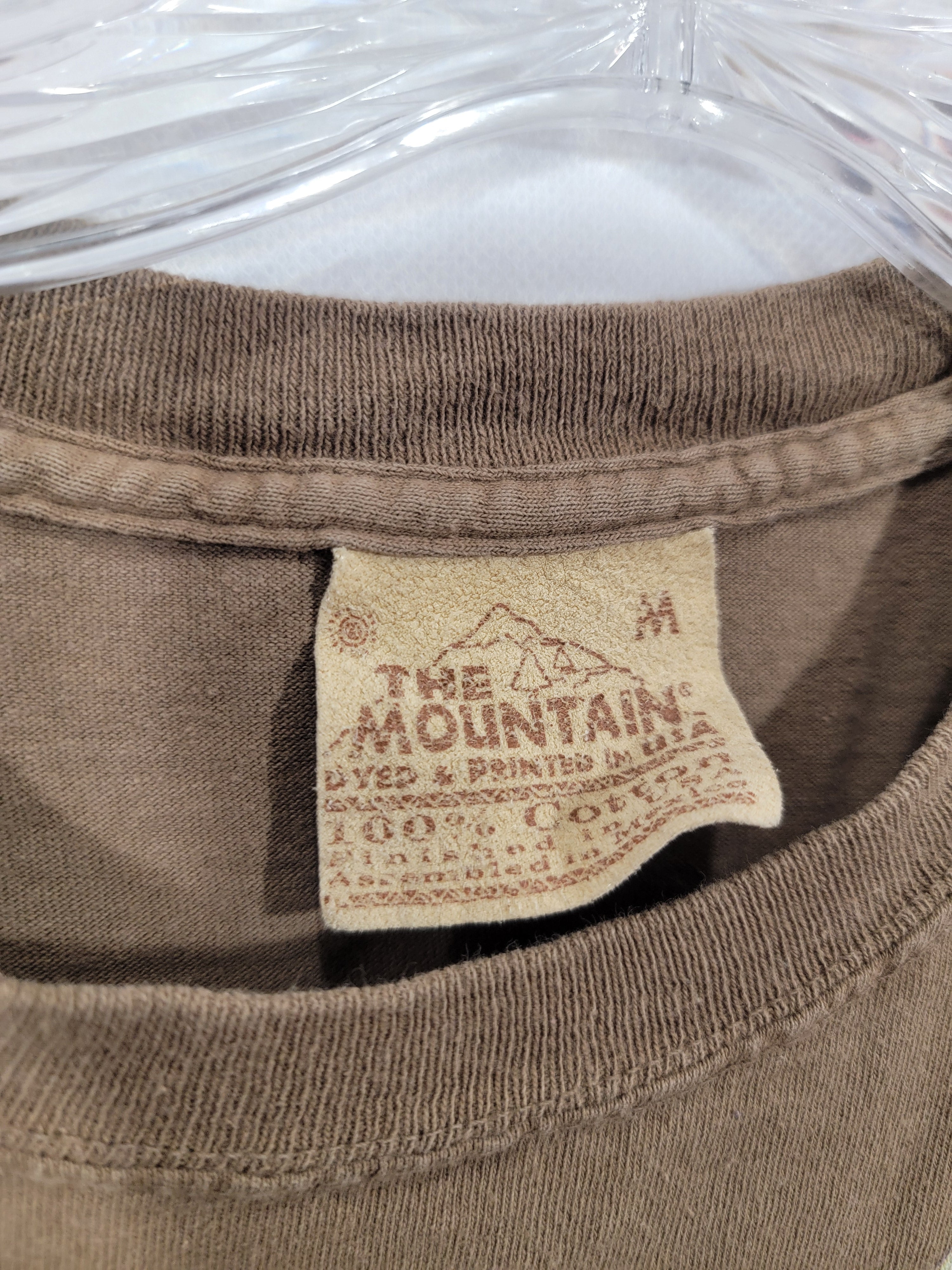 THE MOUNTAIN BROWN WAR PONY T SHIRT SIZE MEDIUM