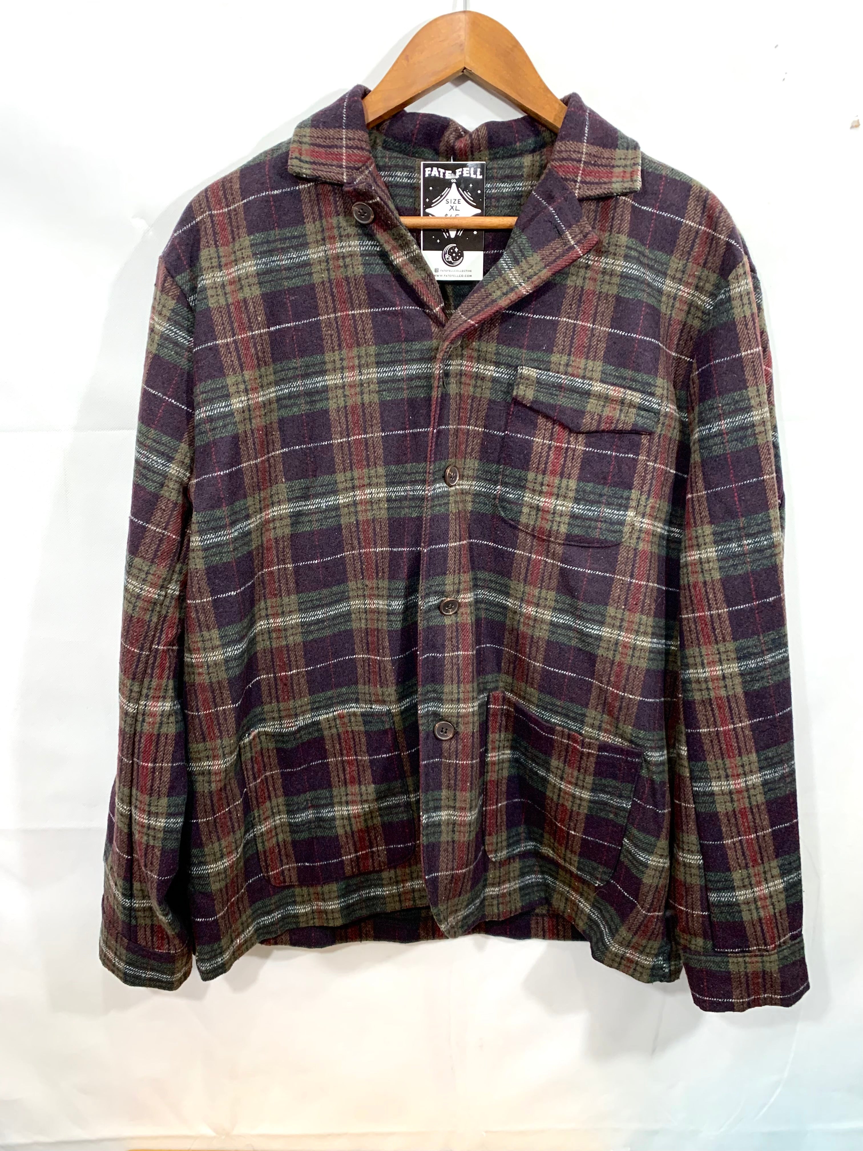 Vintage Harry Potter Quidditch Snitch Flannel Blazer Large