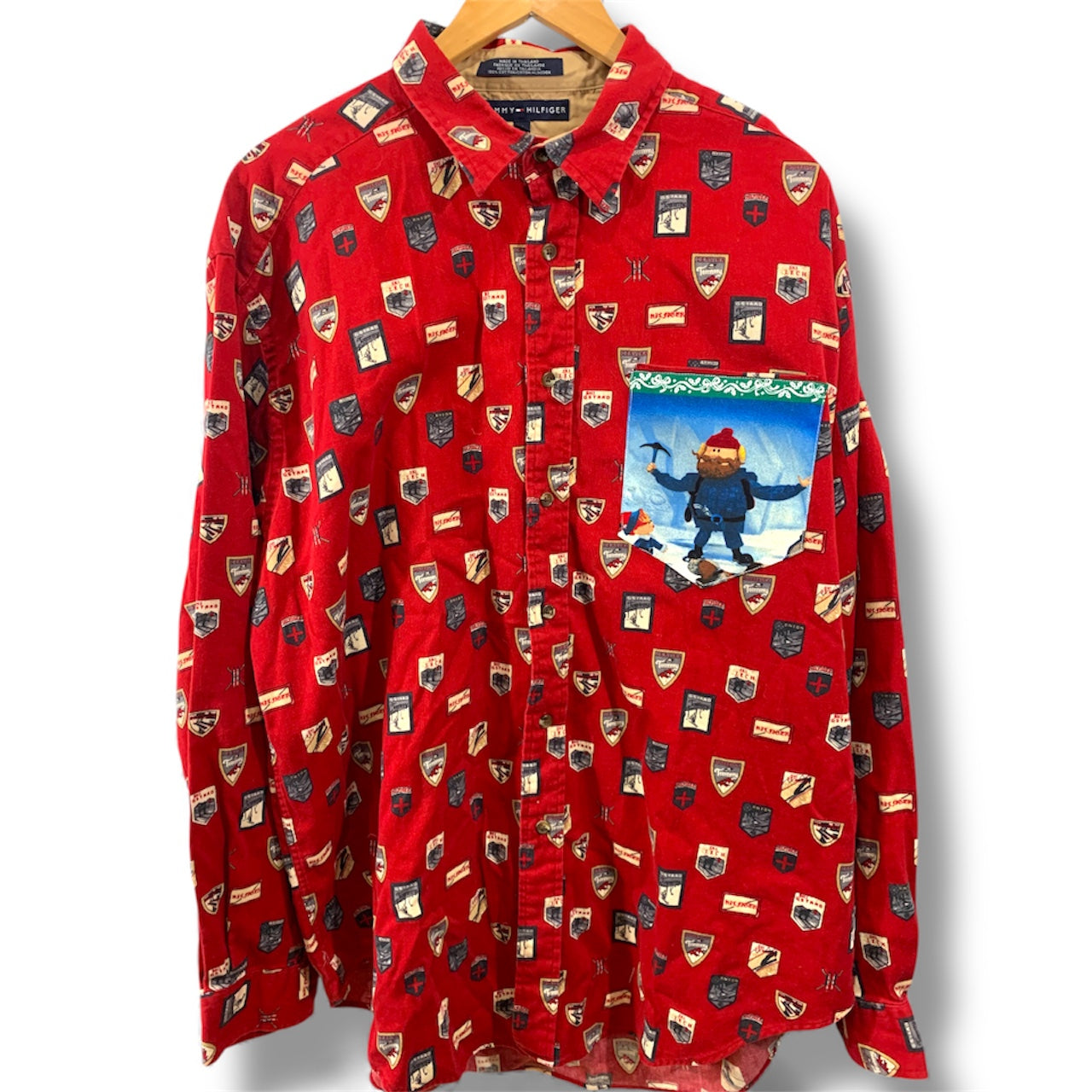 90’s Tommy Hilfiger Ski Lodge Yukon Cornelius Rudolph Button Up Shirt XL
