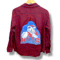 Upcycled Repurposed Mickey Mouse Buffalo Bills Football Flannel Women’s XL Lee