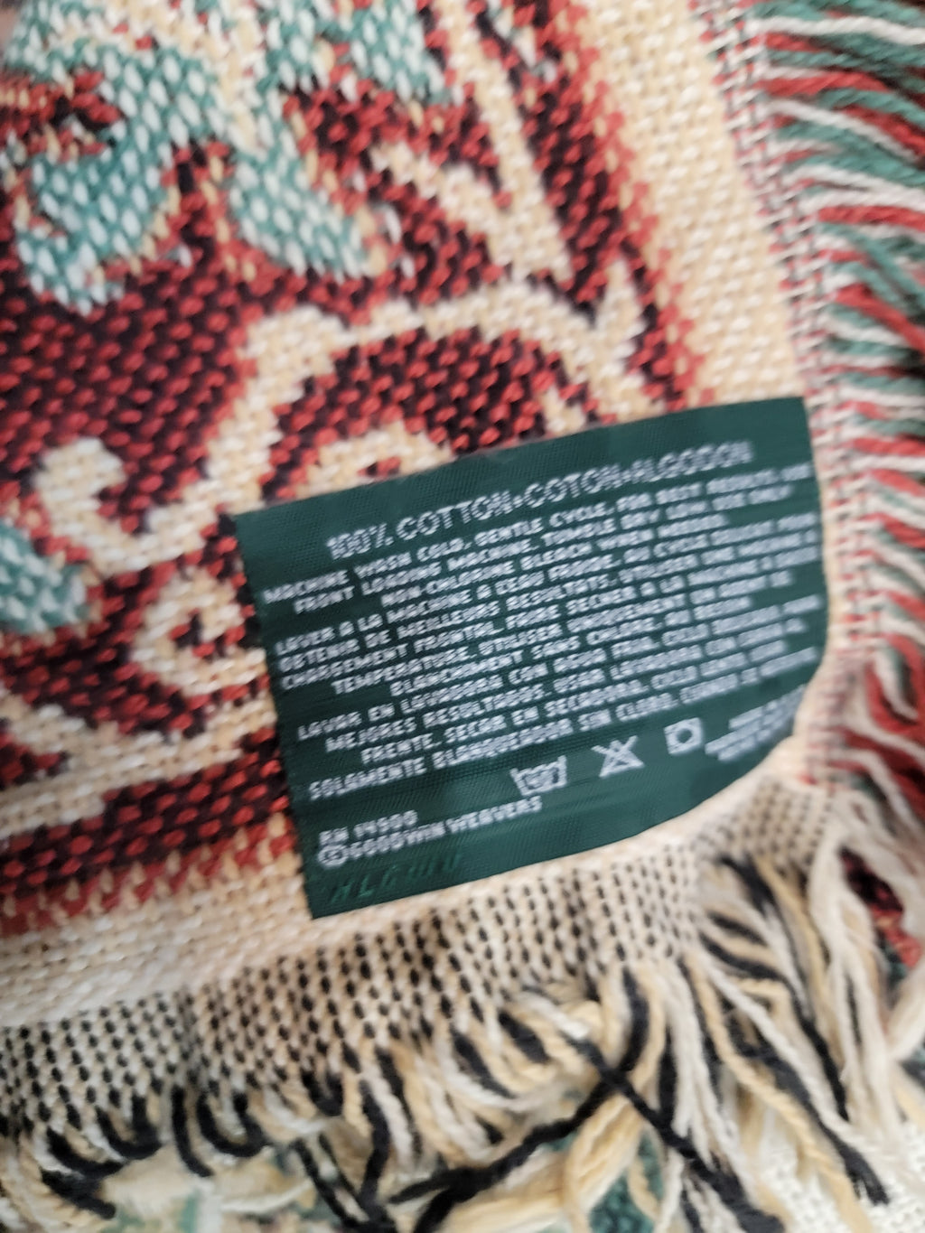 Vintage Southern Seeds Grown By Sam L. Perkins Woven Tapestry Throw Blanket