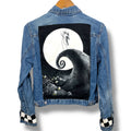 Disney Nightmare Before Christmas Jack Skellington Cropped Denim Jacket