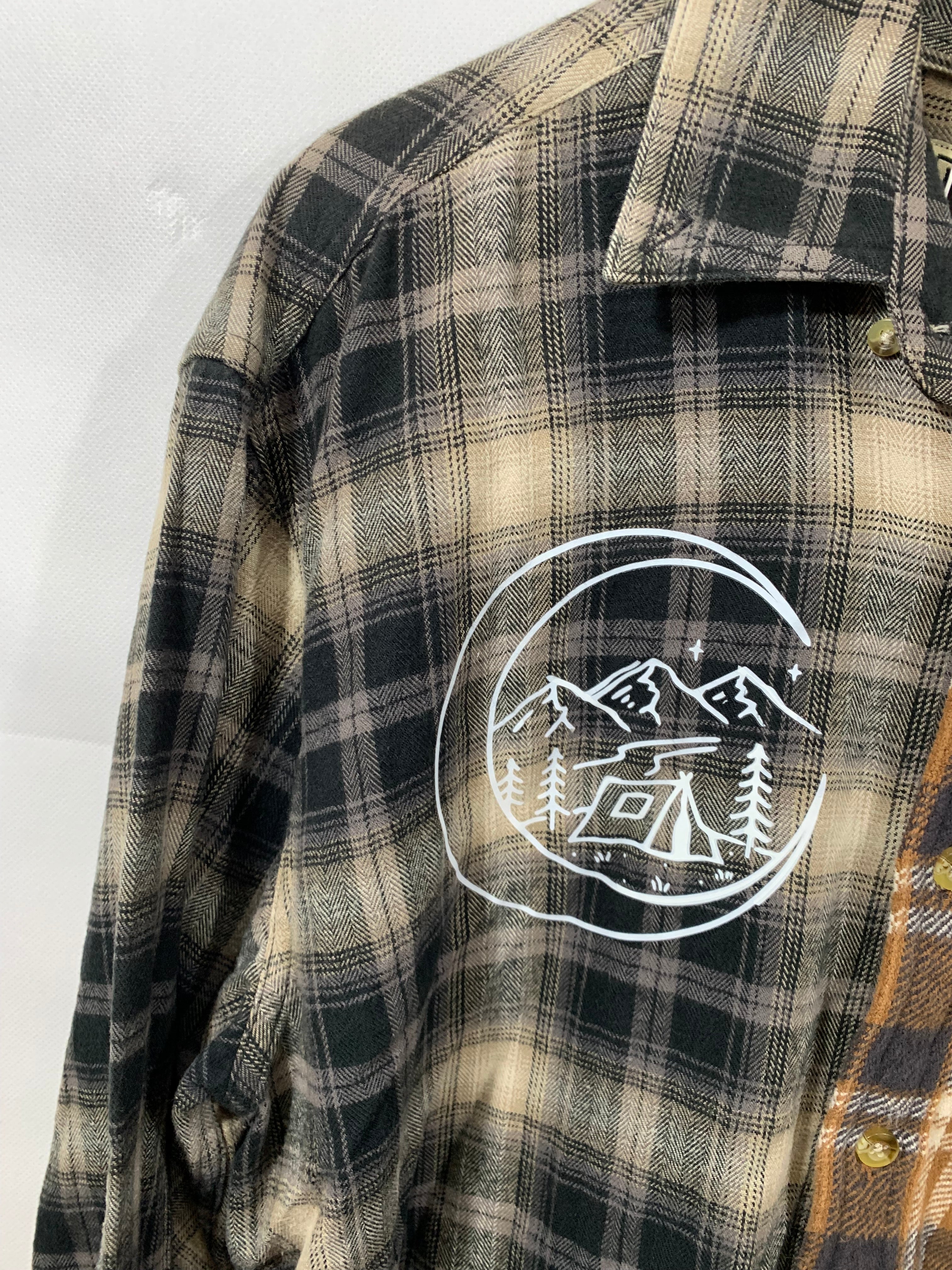 Split Tone Camping Fall Flannel LL Bean x American Eagle Unisex Medium