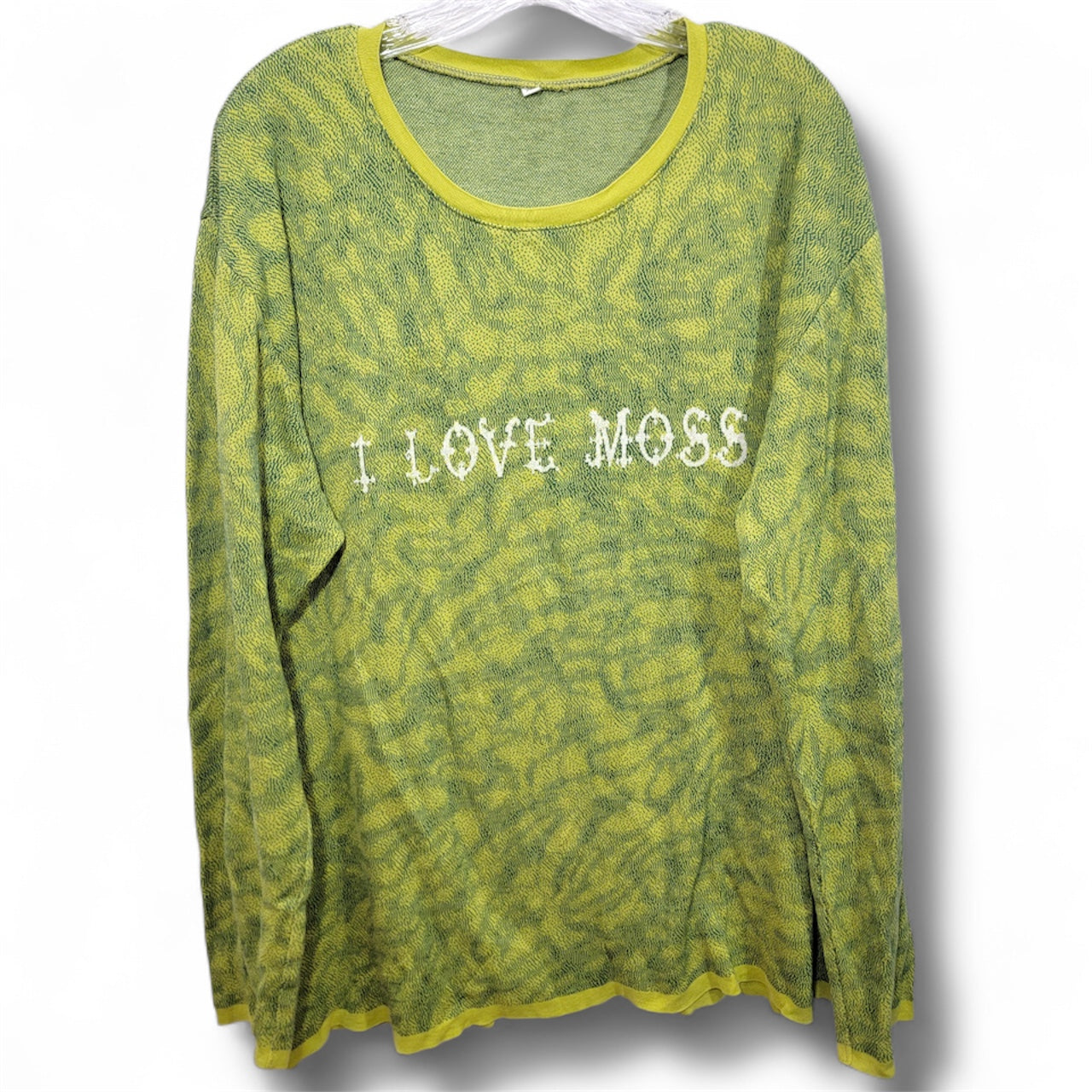 I LOVE MOSS Green Longsleeve XL Outdoor Nature Woods Hiking Cottage Core