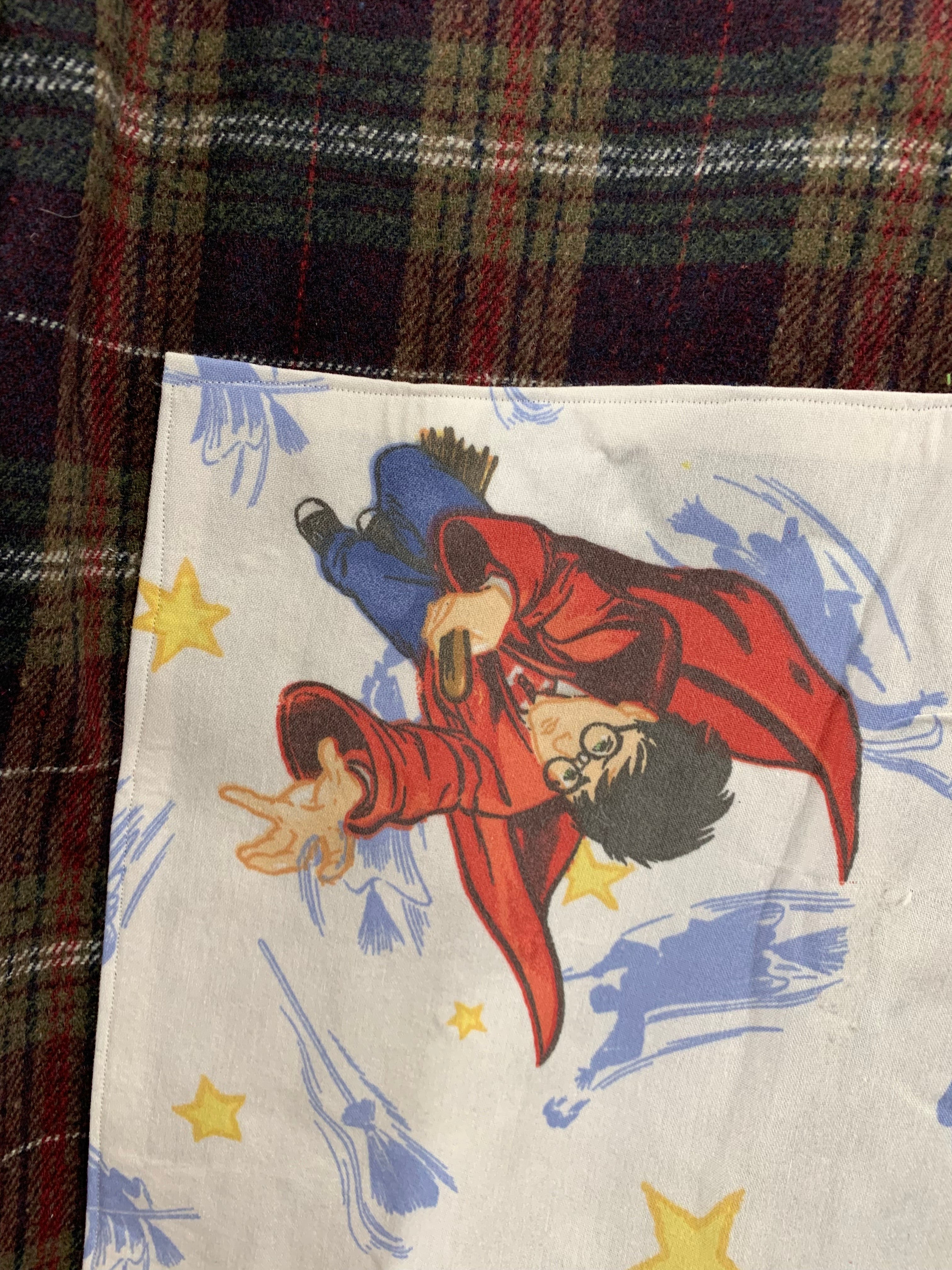 Vintage Harry Potter Quidditch Snitch Flannel Blazer Large