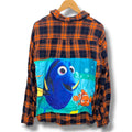 Finding Nemo Orange Blue Flannel Unisex Large Disney Pixar