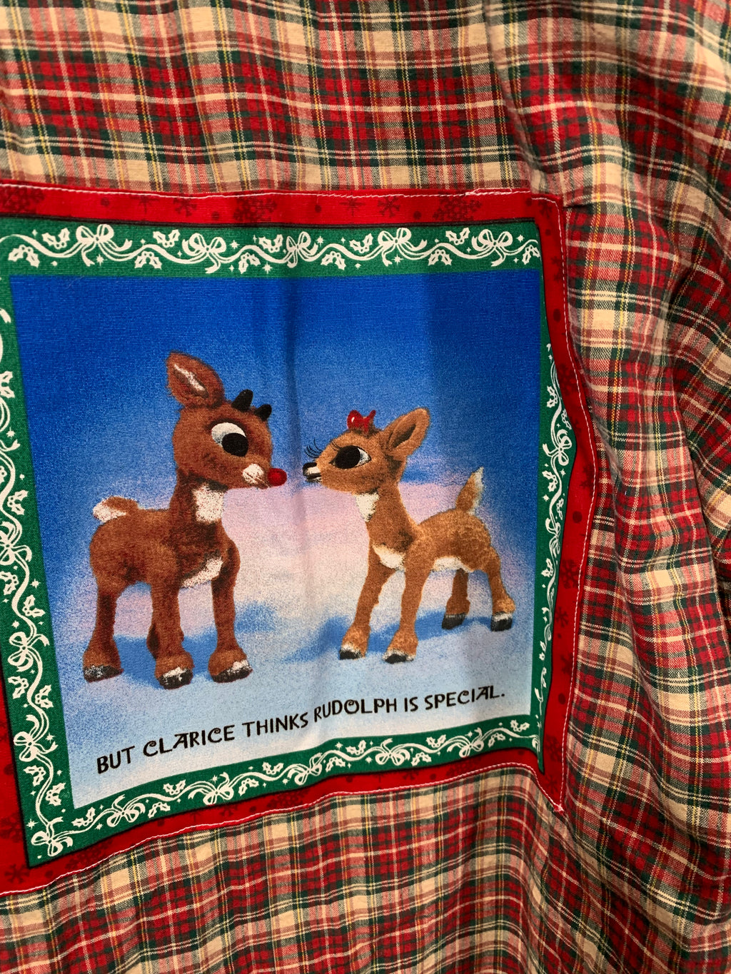 Rudolph Reindeer XL 100% Cotton Holiday Flannel