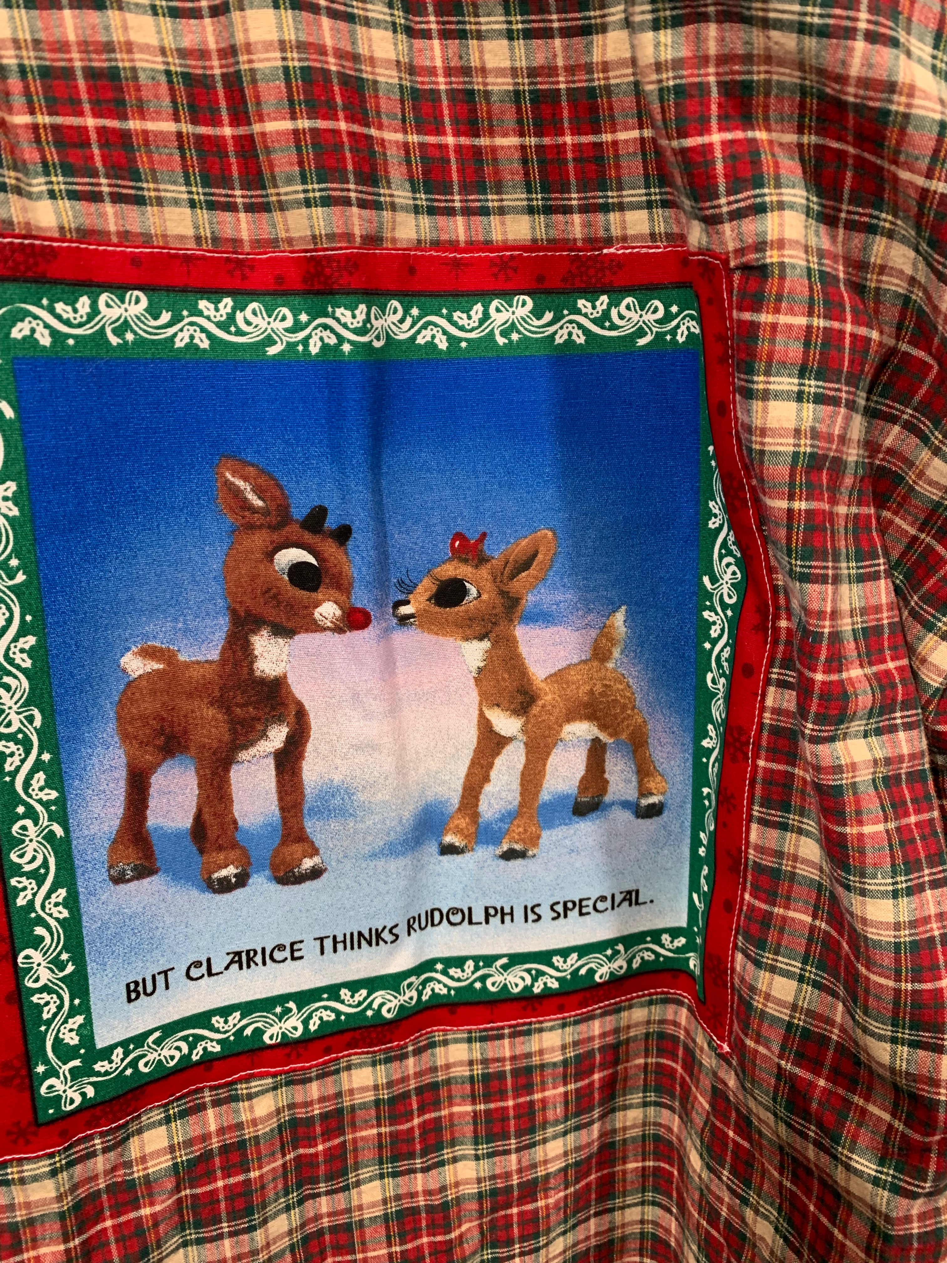 Rudolph Reindeer XL 100% Cotton Holiday Flannel