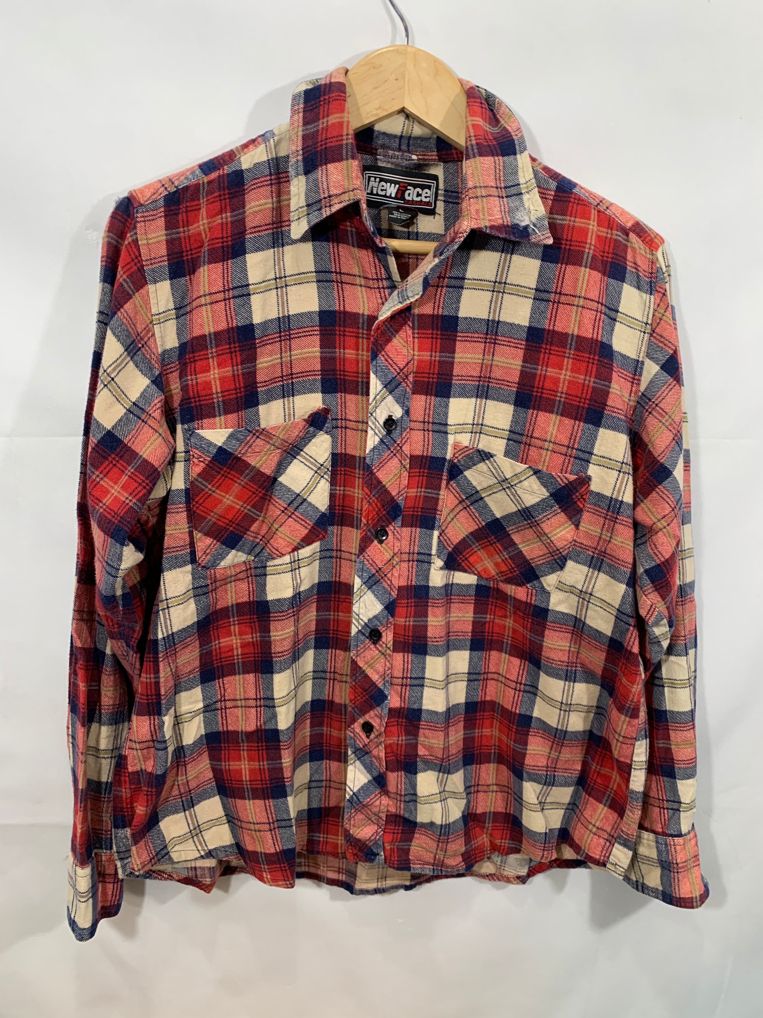 Upcycled Repurposed Buffalo Bills Disney Donald Duck Flannel Unisex Large